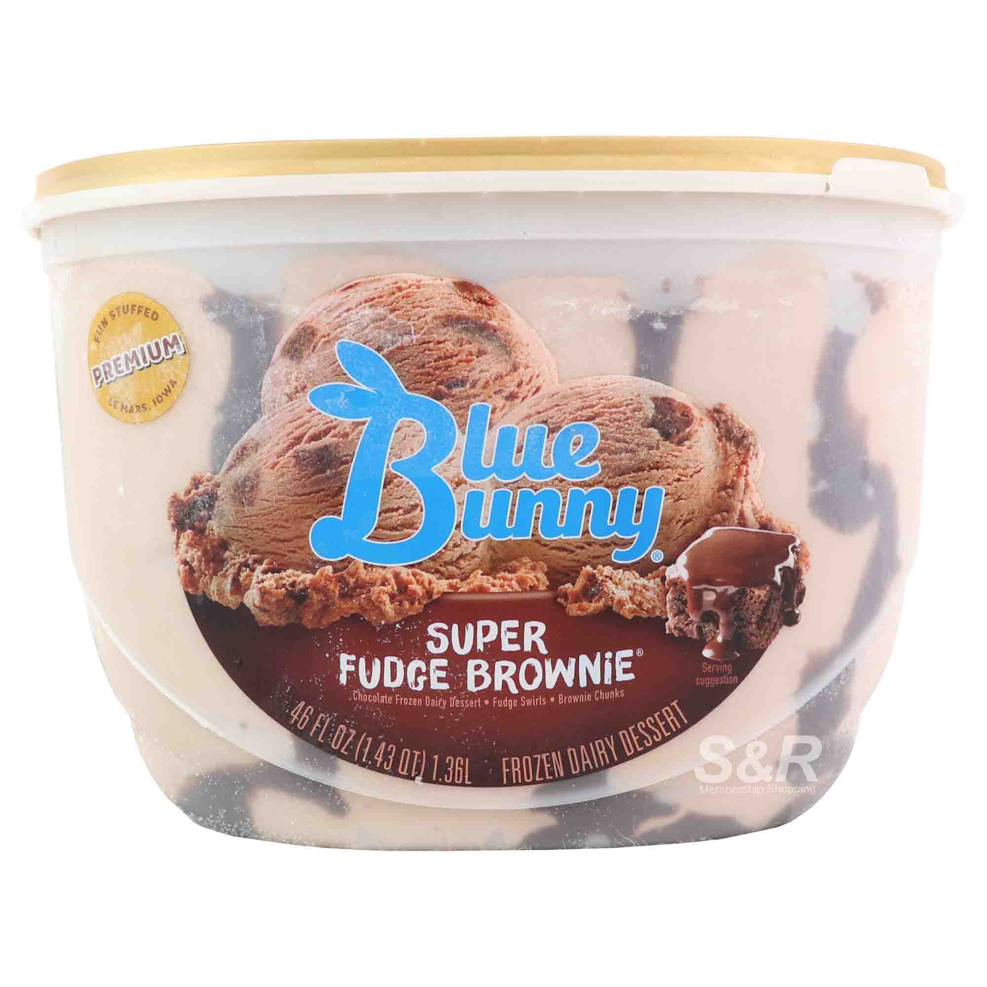 Blue Bunny Super Fudge Brownie Frozen Dairy Dessert 1.36L Blue Bunny Super Fudge Brownie Frozen Dairy Dessert 1.36L